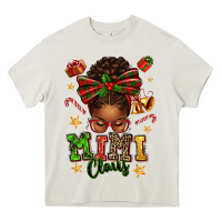 Cream mimi claus afro messy bun Heavy Core Tee - texasbilliewilder