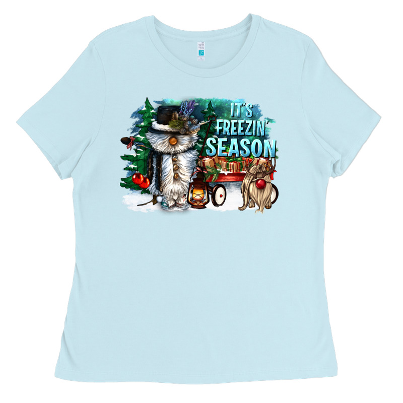 Its Freezin Season Ladies Tee by CowGirlArtShop | Teevron
