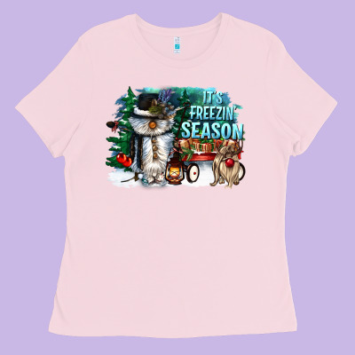 Its Freezin Season Ladies Tee Designed By Cowgirlartshop