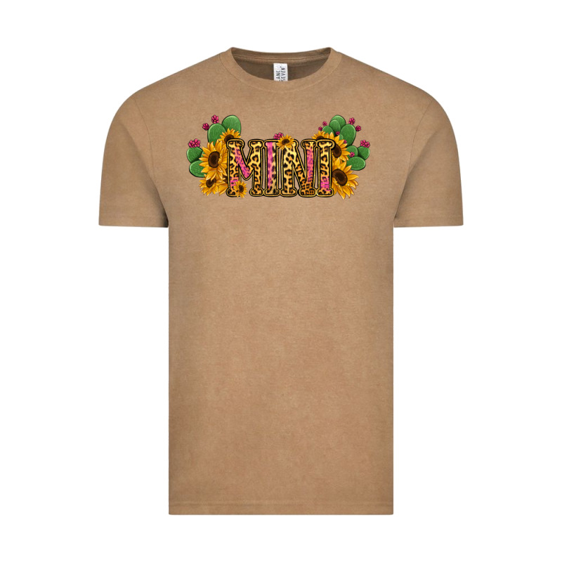 Cactus Leopard Sunflower Mama And Mini Set Vintage Tee by Jasminsmagicworld | Teevron