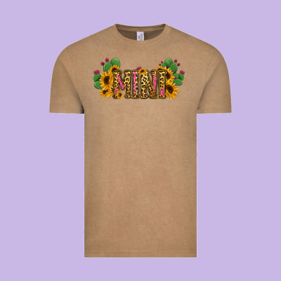 Cactus Leopard Sunflower Mama And Mini Set Vintage Tee Designed By Jasminsmagicworld