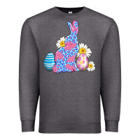 Charcoal Heather easter bunny wıth easter eggs Premium Sweatshirt - AdoDesignShop