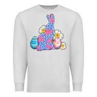 Dove Grey easter bunny wıth easter eggs Premium Sweatshirt - AdoDesignShop