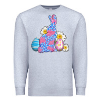 Heather Grey easter bunny wıth easter eggs Premium Sweatshirt - AdoDesignShop