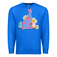 True Royal easter bunny wıth easter eggs Premium Sweatshirt - AdoDesignShop