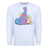 White easter bunny wıth easter eggs Premium Sweatshirt - AdoDesignShop