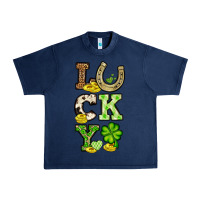 Navy St. Patrick's Western lucky Urban Heavy Tee - OliviaCreatesArt