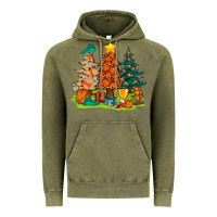 Vintage Olive christmas basketball trees bbs Vintage Hoodie - BundleAndBundleShop