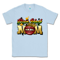 Dusty Blue black mom Classic Tee - CowGirlArtShop