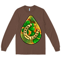Chestnut st.patrick's teardrop earrings Long Sleeve Tee - FaDigitalArtStudio