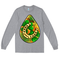 Heather Grey st.patrick's teardrop earrings Long Sleeve Tee - FaDigitalArtStudio