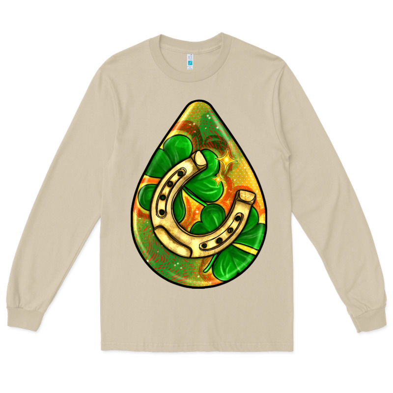 St.patrick's Teardrop Earrings Long Sleeve Tee by FaDigitalArtStudio | Teevron