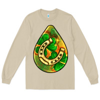 Mushroom st.patrick's teardrop earrings Long Sleeve Tee - FaDigitalArtStudio