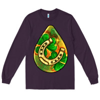 Plum st.patrick's teardrop earrings Long Sleeve Tee - FaDigitalArtStudio