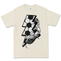 Bone Lightning bolt Soccer Premium Tee - HowdyJamesFarm