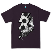 Plum Lightning bolt Soccer Premium Tee - HowdyJamesFarm