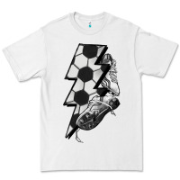White Lightning bolt Soccer Premium Tee - HowdyJamesFarm