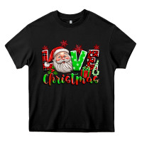 Black love christmas santa Heavy Core Tee - texasbilliewilder