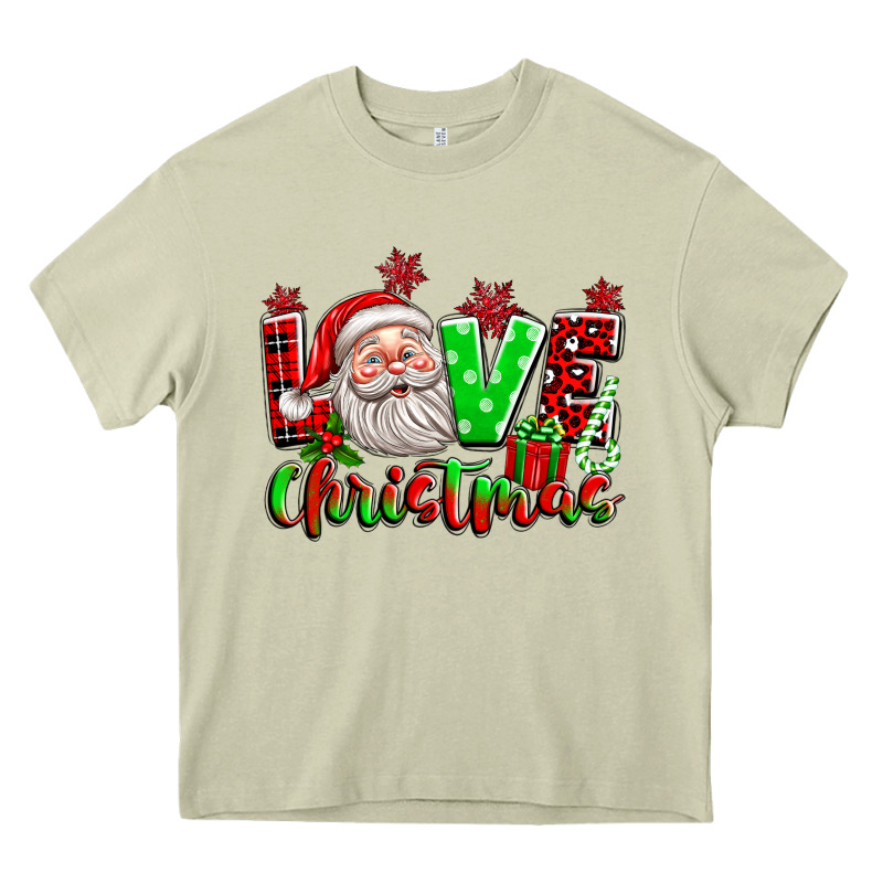 Love Christmas Santa Heavy Core Tee by texasbilliewilder | Teevron