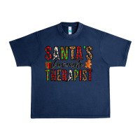 Navy santa's favorite therapist Urban Heavy Tee - Jasminsmagicworld