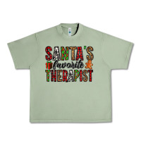 Oil Green santa's favorite therapist Urban Heavy Tee - Jasminsmagicworld