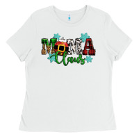 White mama claus christmas Ladies Tee - CowGirlArtShop
