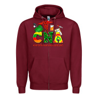 Burgundy cna juneteenth certified nursing assistant Zipper Hoodie - AdoDesignShop
