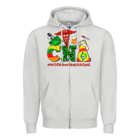 Dove Grey cna juneteenth certified nursing assistant Zipper Hoodie - AdoDesignShop