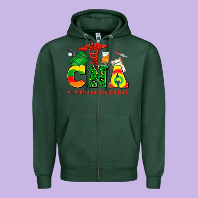 Cna Juneteenth Certified Nursing Assistant Zipper Hoodie Designed By Adodesignshop