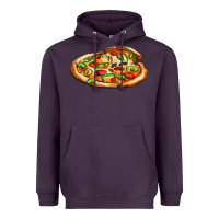 Plum big pizza Heavyweight Hoodie - AdoDesignShop