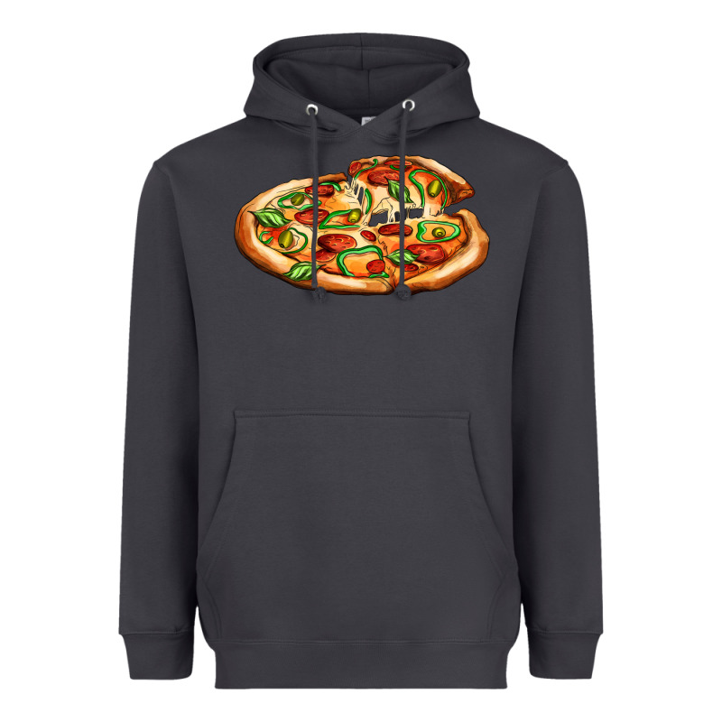Big Pizza Heavyweight Hoodie by AdoDesignShop | Teevron