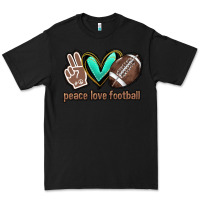Black Peace love football Premium Tee - HowdyJamesFarm