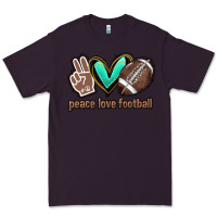 Plum Peace love football Premium Tee - HowdyJamesFarm