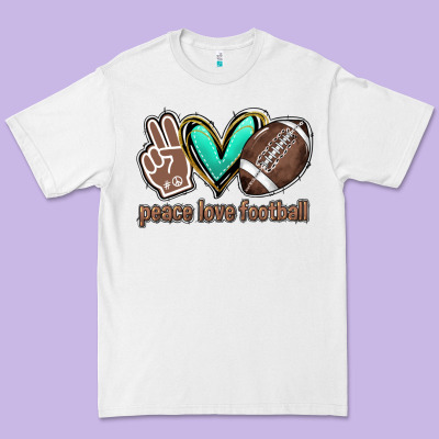 Peace Love Football Premium Tee Designed By Howdyjamesfarm
