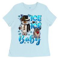 Baby Blue ice ice baby Ladies Tee - CowGirlArtShop