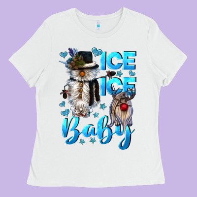 Ice Ice Baby Ladies Tee Designed By Cowgirlartshop
