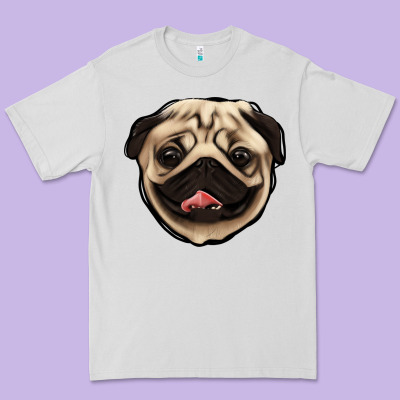 Pug Premium Tee Designed By Jasminsmagicworld