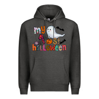 Charcoal Heather My 1st Halloween Premium Hoodie - CowhideDigitalArt