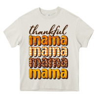 Cream Thankful mama Heavy Core Tee - NancyCooperArtShop