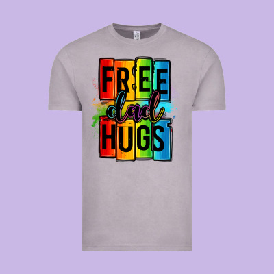 Free Dad Hugs Vintage Tee Designed By Oliviacreatesart
