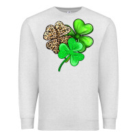 Oatmeal Heather three clover Premium Sweatshirt - AdoDesignShop