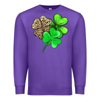 Purple three clover Premium Sweatshirt - AdoDesignShop