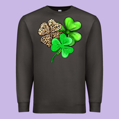 Three Clover Premium Sweatshirt Designed By Adodesignshop