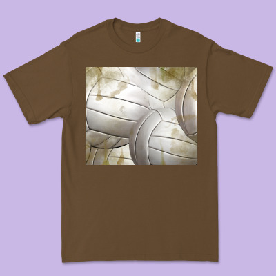 Distressed Volleyball Pattern Premium Tee Designed By Tumblerdesignbyshophia
