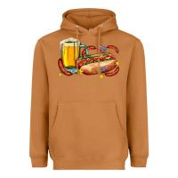 Meerkat hot dog and beer with stars and usa flags Heavyweight Hoodie - AdoDesignShop