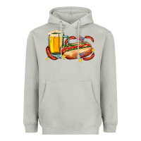 Moon Dust hot dog and beer with stars and usa flags Heavyweight Hoodie - AdoDesignShop