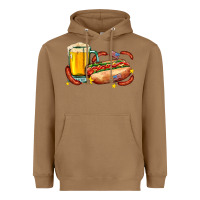 Toasted Coconut hot dog and beer with stars and usa flags Heavyweight Hoodie - AdoDesignShop