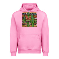 Fuchsia Pink cactus gemstone coaster Urban Hoodie - JahusDesignShop