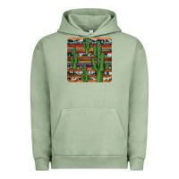 Pigment Oil Green cactus gemstone coaster Urban Hoodie - JahusDesignShop