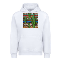 White cactus gemstone coaster Urban Hoodie - JahusDesignShop